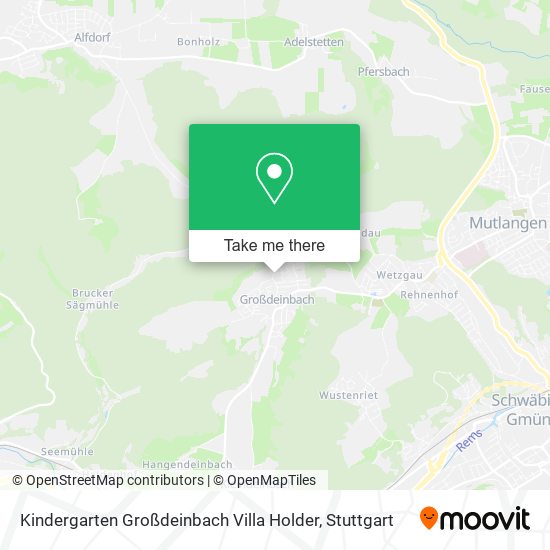 Карта Kindergarten Großdeinbach Villa Holder