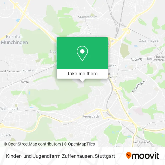 Карта Kinder- und Jugendfarm Zuffenhausen