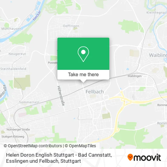 Карта Helen Doron English Stuttgart - Bad Cannstatt, Esslingen und Fellbach