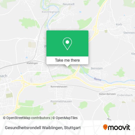 Gesundheitsrondell Waiblingen map