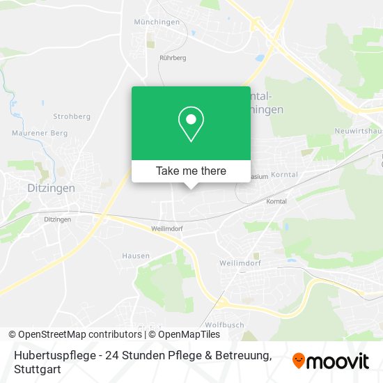 Карта Hubertuspflege - 24 Stunden Pflege & Betreuung