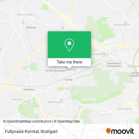 Карта Fußpraxis Korntal