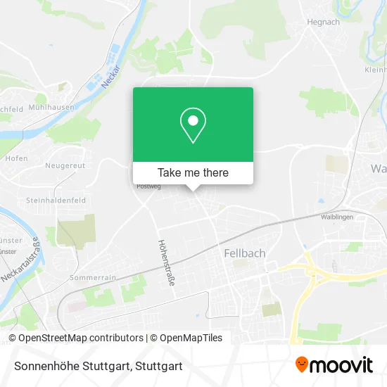 Карта Sonnenhöhe Stuttgart