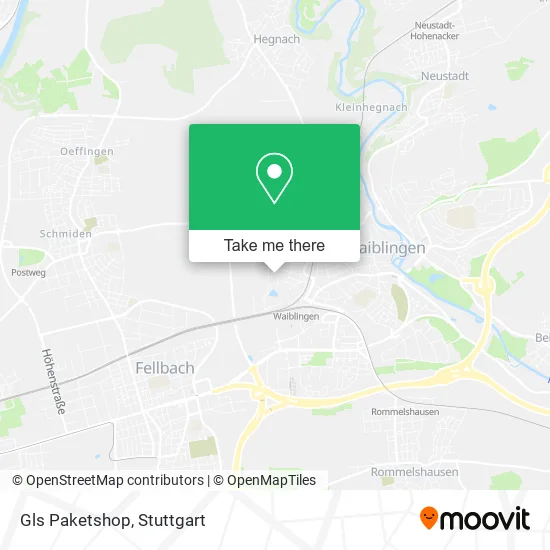 Gls Paketshop map