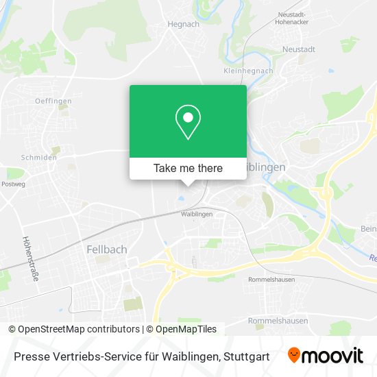 Presse Vertriebs-Service für Waiblingen map
