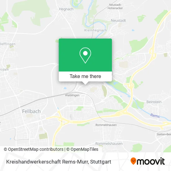 Карта Kreishandwerkerschaft Rems-Murr