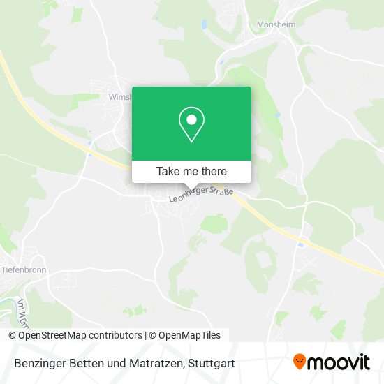 Benzinger Betten und Matratzen map