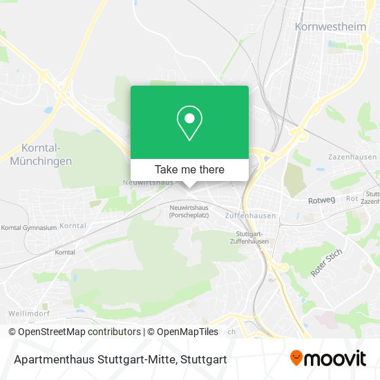 Карта Apartmenthaus Stuttgart-Mitte