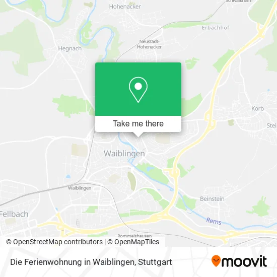 Карта Die Ferienwohnung in Waiblingen