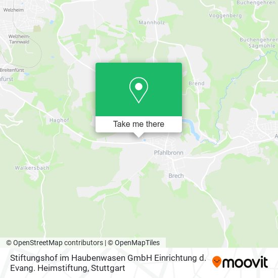 Stiftungshof im Haubenwasen GmbH Einrichtung d. Evang. Heimstiftung map