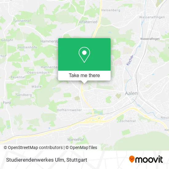 Карта Studierendenwerkes Ulm