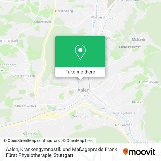 Aalen, Krankengymnastik und Maßagepraxis Frank Fürst Physiotherapie map