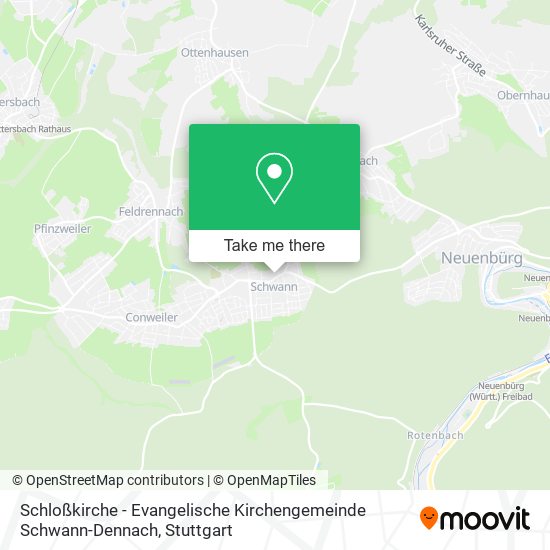 Schloßkirche - Evangelische Kirchengemeinde Schwann-Dennach map