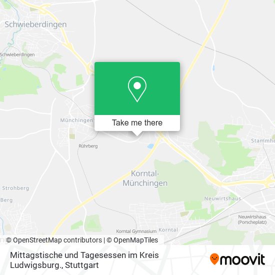 Mittagstische und Tagesessen im Kreis Ludwigsburg. map