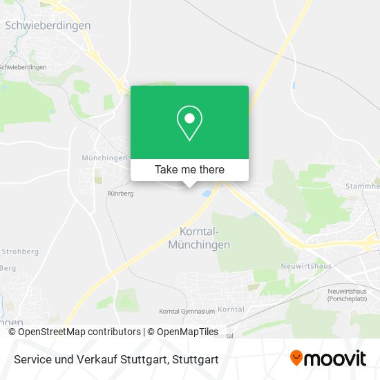 Карта Service und Verkauf Stuttgart