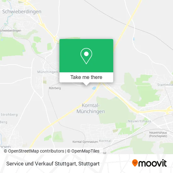 Карта Service und Verkauf Stuttgart