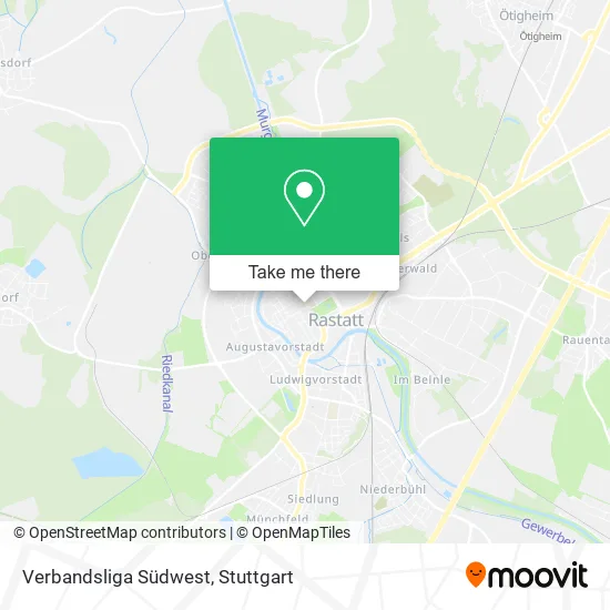 Карта Verbandsliga Südwest