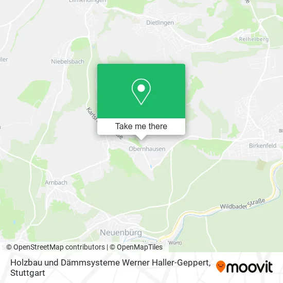 Карта Holzbau und Dämmsysteme Werner Haller-Geppert