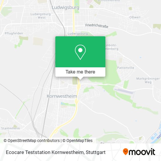 Ecocare Teststation Kornwestheim map