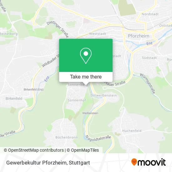 Карта Gewerbekultur Pforzheim