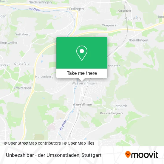 Карта Unbezahlbar - der Umsonstladen