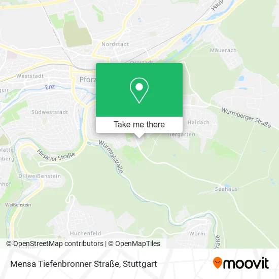 Карта Mensa Tiefenbronner Straße