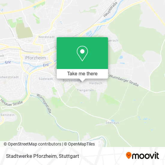 Карта Stadtwerke Pforzheim