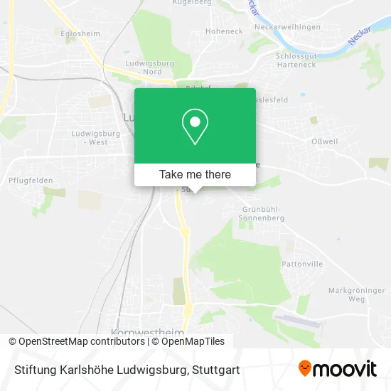 Карта Stiftung Karlshöhe Ludwigsburg