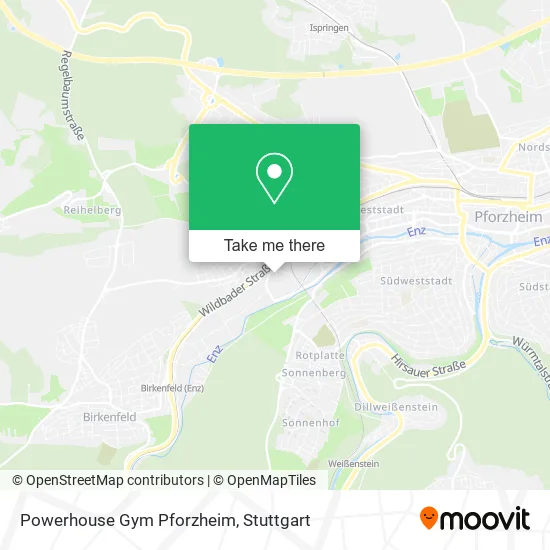 Карта Powerhouse Gym Pforzheim