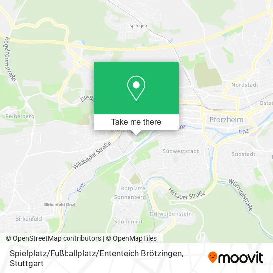 Карта Spielplatz / Fußballplatz / Ententeich Brötzingen