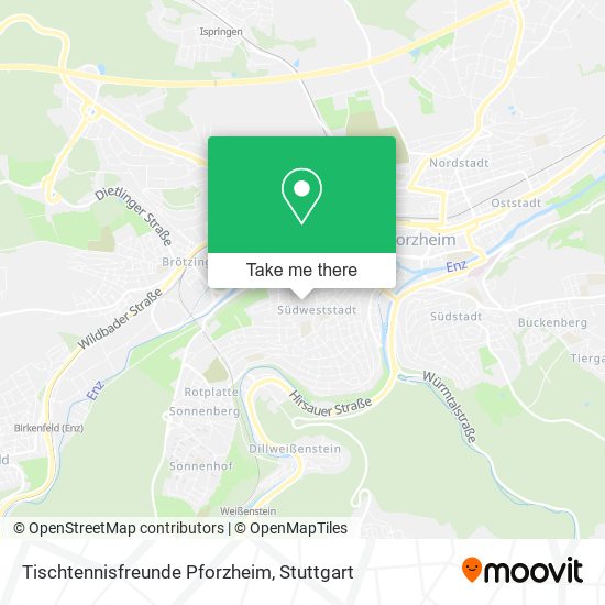 Tischtennisfreunde Pforzheim map