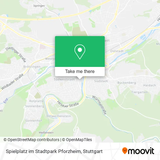 Карта Spielplatz im Stadtpark Pforzheim