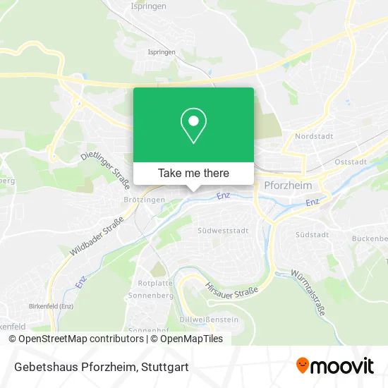 Карта Gebetshaus Pforzheim