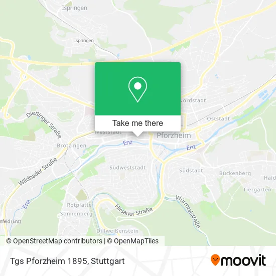 Карта Tgs Pforzheim 1895