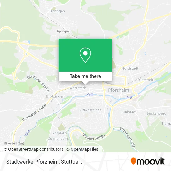 Карта Stadtwerke Pforzheim