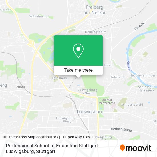 Карта Professional School of Education Stuttgart-Ludwigsburg