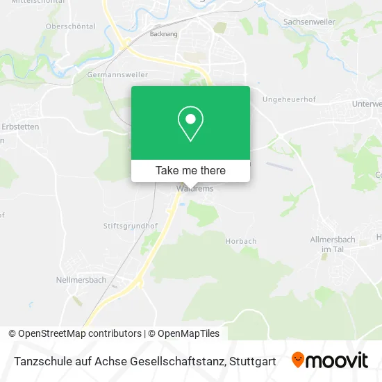 Карта Tanzschule auf Achse Gesellschaftstanz