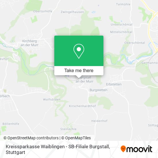Kreissparkasse Waiblingen - SB-Filiale Burgstall map