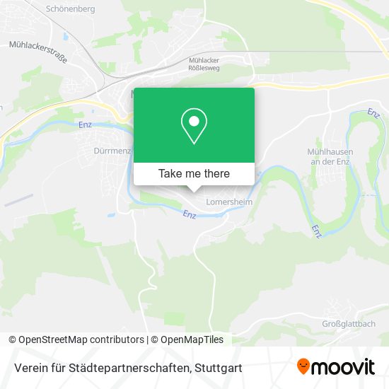 Verein für Städtepartnerschaften map