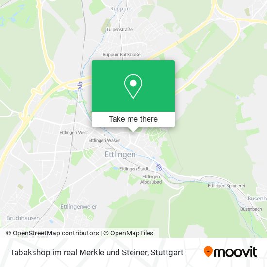 Tabakshop im real Merkle und Steiner map