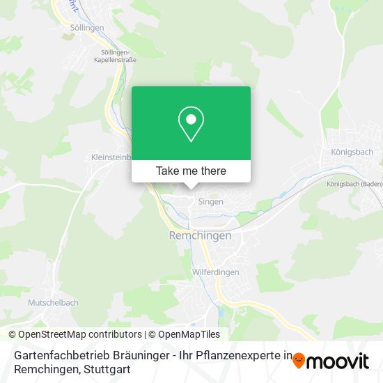 Карта Gartenfachbetrieb Bräuninger - Ihr Pflanzenexperte in Remchingen