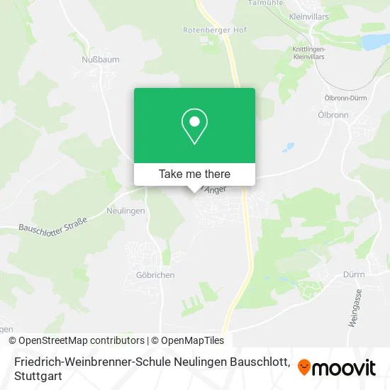 Карта Friedrich-Weinbrenner-Schule Neulingen Bauschlott