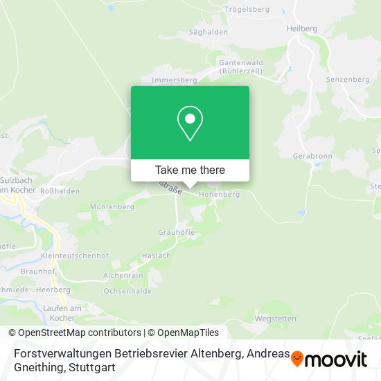 Forstverwaltungen Betriebsrevier Altenberg, Andreas Gneithing map