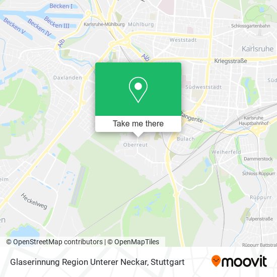 Glaserinnung Region Unterer Neckar map