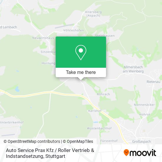 Карта Auto Service Prax Kfz / Roller Vertrieb & Indstandsetzung