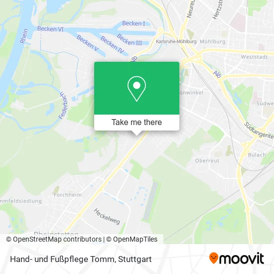 Карта Hand- und Fußpflege Tomm