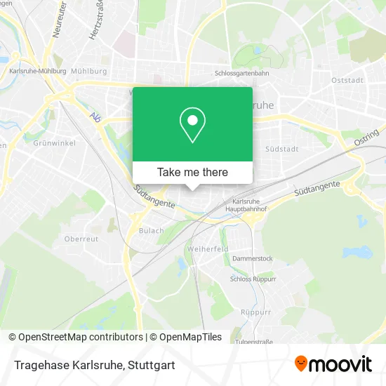 Карта Tragehase Karlsruhe