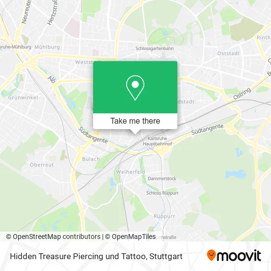 Карта Hidden Treasure Piercing und Tattoo