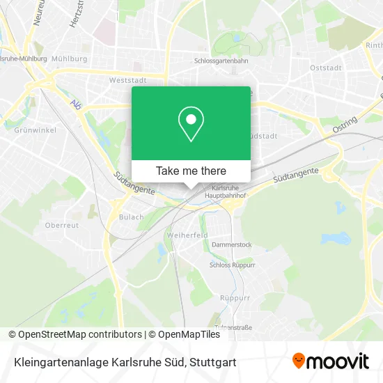 Карта Kleingartenanlage Karlsruhe Süd