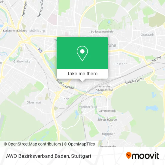 Карта AWO Bezirksverband Baden
